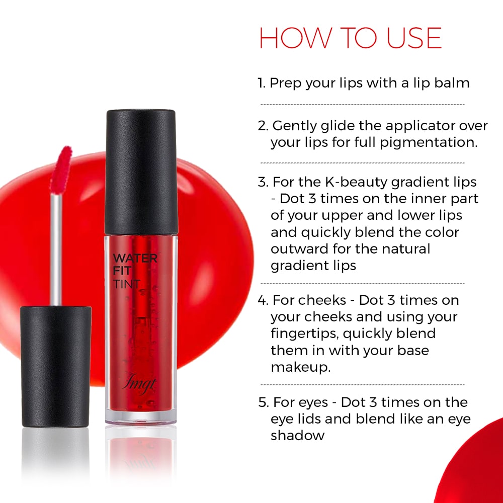 Water Fit Lip Tint - Picnic Red