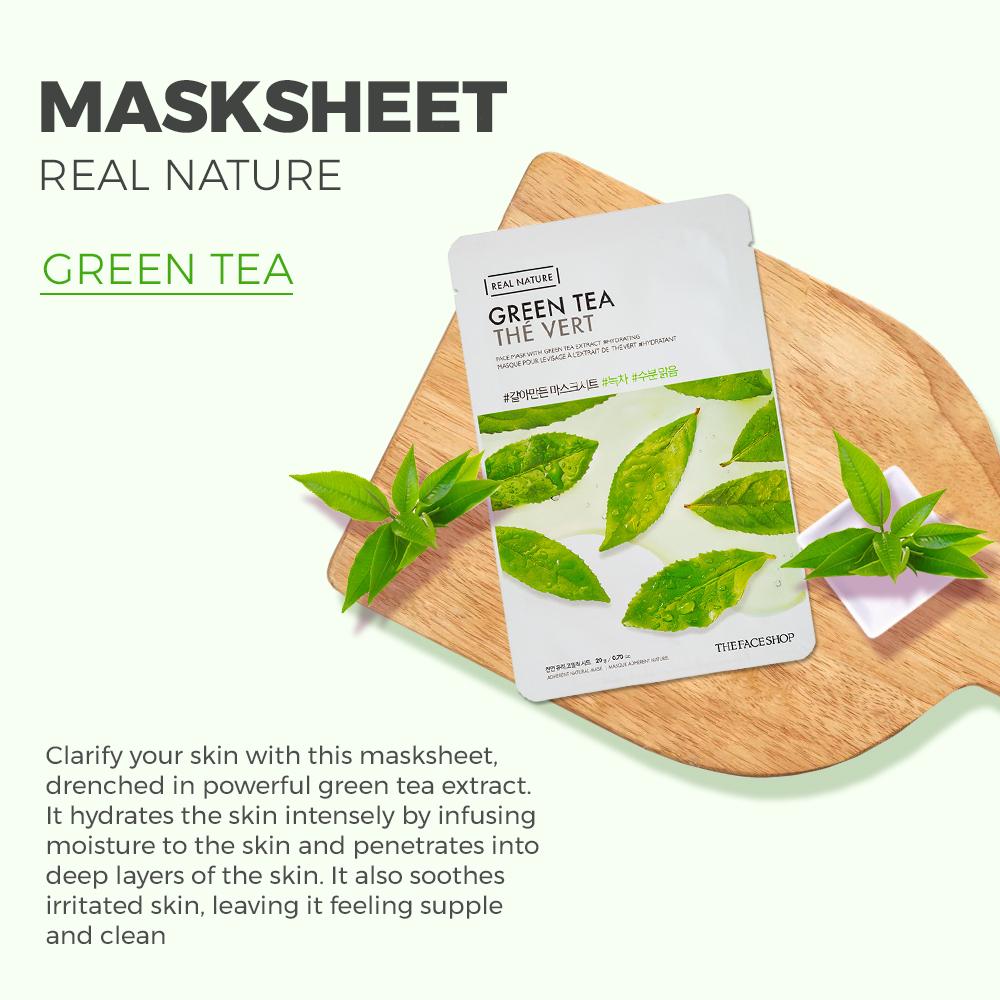 Real Nature Green Tea Face Mask