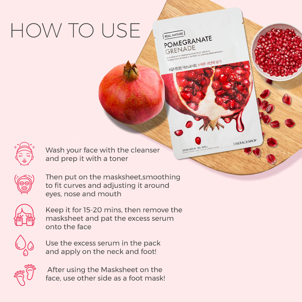 Real Nature Pomegranate Face Mask