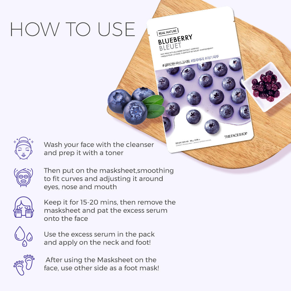 Real Nature Blueberry Face Mask