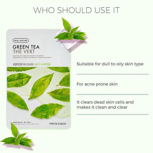 Real Nature Green Tea Face Mask