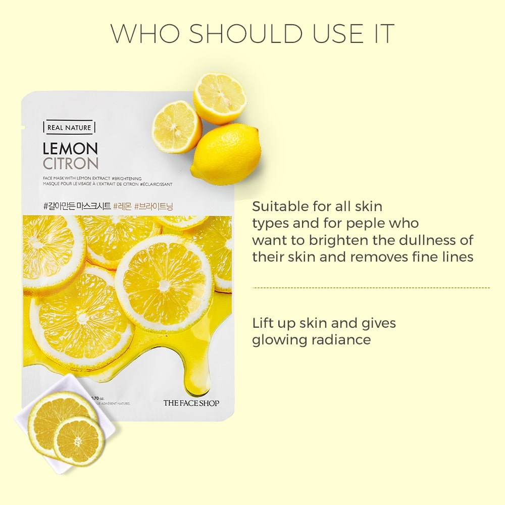 Real Nature Lemon Face Mask