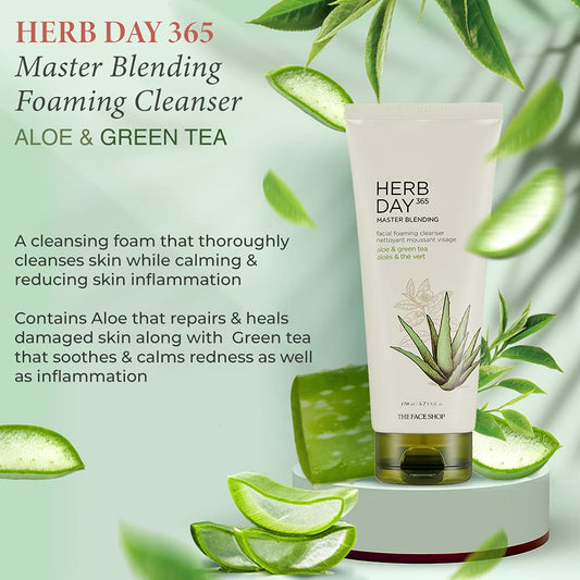 Herb Day 365 Foaming Cleanser - Aloe & Green Tea